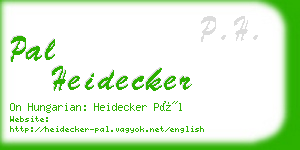 pal heidecker business card